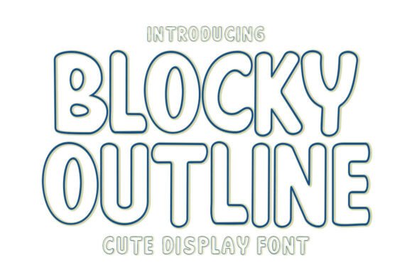 Blocky Outline: A Bold, Playful Font for Creative Web Design