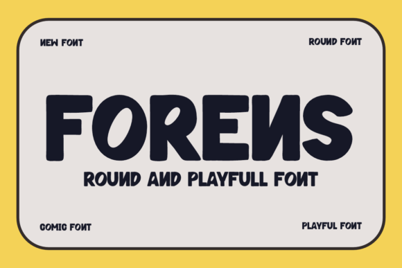Forens: A Playful Display Font for Editorial Design