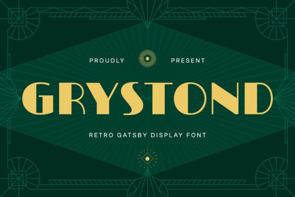 Grystond: A Modern Art Deco Font for Elegant Branding