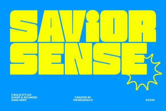 Make a Bold Impact with Savior Sense Font