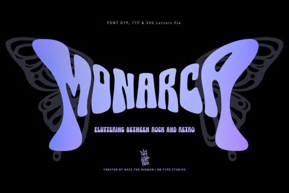 Monarca: A Bold and Groovy Display Font for Modern Marketers