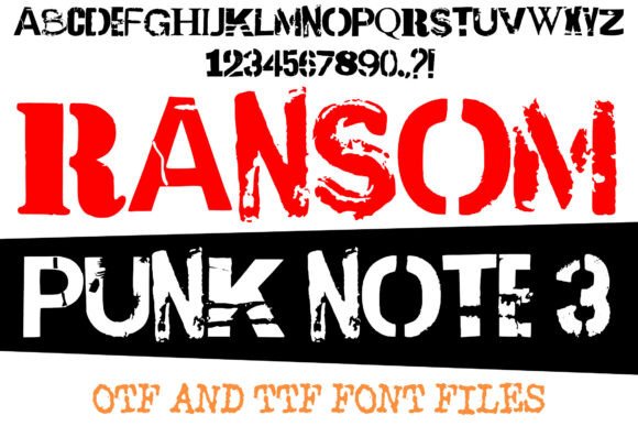 Ransom Punk Note 3: A Bold and Edgy Display Font
