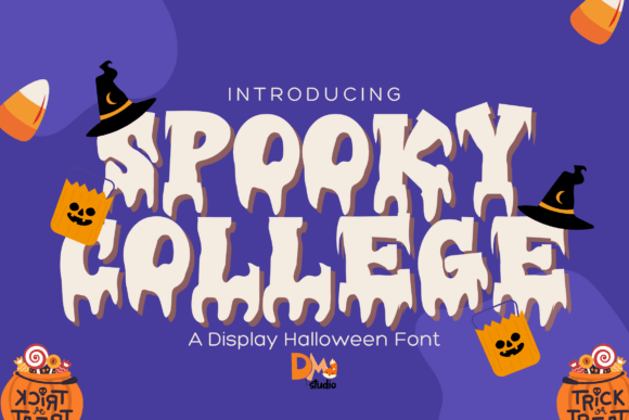 Spooky College: A Hauntingly Charming Display Font