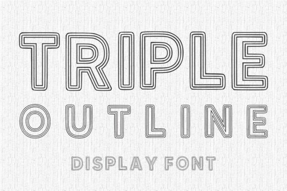 Triple Outline: A Bold and Modern Display Font for Marketers
